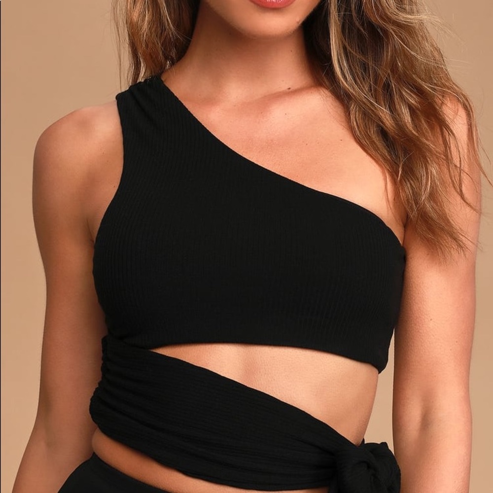 Jordyn Jagger Cropped One Shoulder Tank